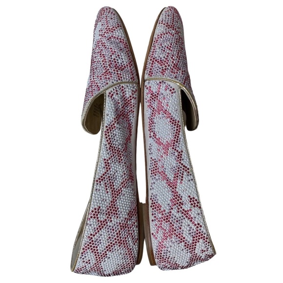 Brian Atwood Claudelle Crystal Suede Smoking Slippers Flats Loafers Sz.‎ 8 1/2 - Picture 4 of 12